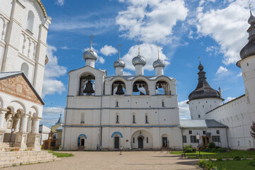 Fototapeta premium view of the Church of the Entry into Jerusalem, photo taken on a sunny summer day