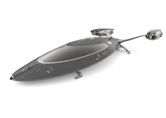 master spaceship in white background front view