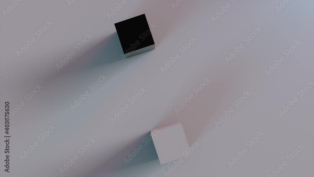 Aufkleber ring construction from rotation cubes, computer generated. 3d rendering of isometric background
