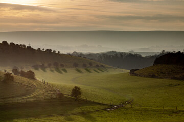 Obraz premium A Winter Sussex Landscape on a January Afternoon
