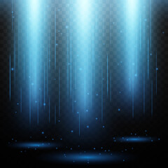 Abstract Glow Falling with A Transparent Background, Isolated and Easy to Edit. Vector Illustration