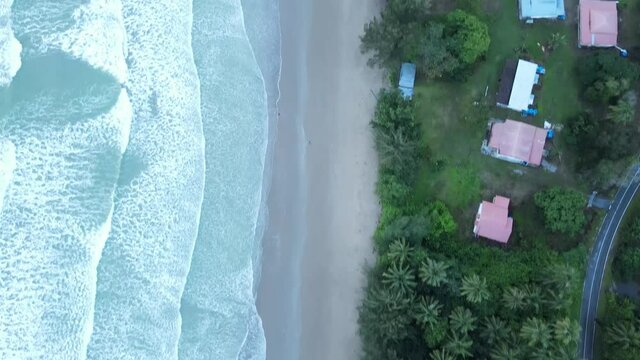 The Sematan Beach and Coastline of the most southern part of Sarawak and Borneo Island