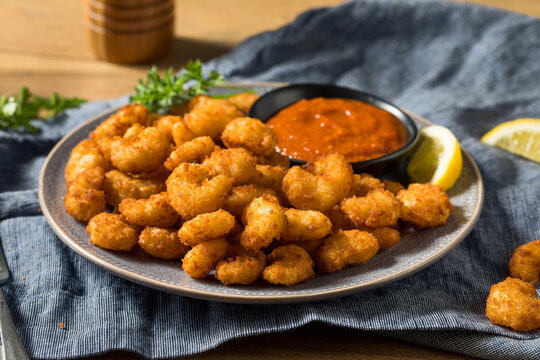 Homemade Deep Fried Popcorn Shrimp