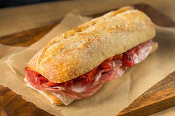 Homemade Spanish Ham Bocadillo Sandwich