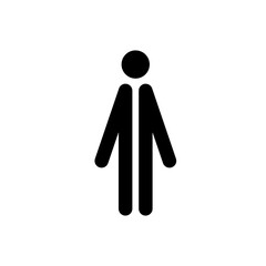 Male sign for restroom. Man simple icon. Boy WC pictogram for bathroom. Vector toilet symbol