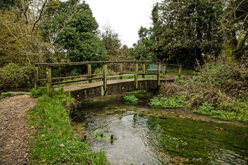 Fototapeta na wymiar River Itchen footbridge, Itchen Stoke, Hampshire