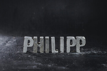 Philipp, Name Betonbuchstaben