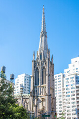 Fototapeta na wymiar New York City Grace Church Wall Street Manhattan USA