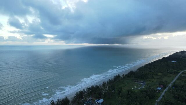 The Sematan Beach and Coastline of the most southern part of Sarawak and Borneo Island