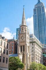 Fototapeta na wymiar New York City Marble Collegiate Church Manhattan USA