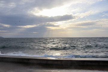 stormy sea and sky