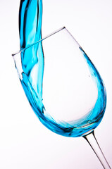 Copa con vino o bebida