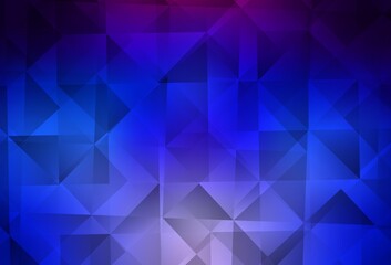 Dark Pink, Blue vector abstract polygonal pattern.