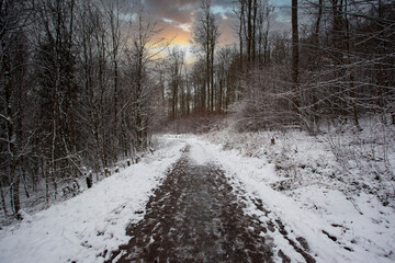 Hanover city in winter. Germany