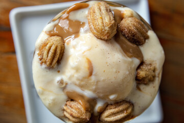ice cream with chocolate