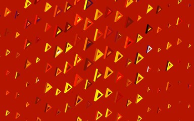 Dark Pink, Yellow vector background with triangles.