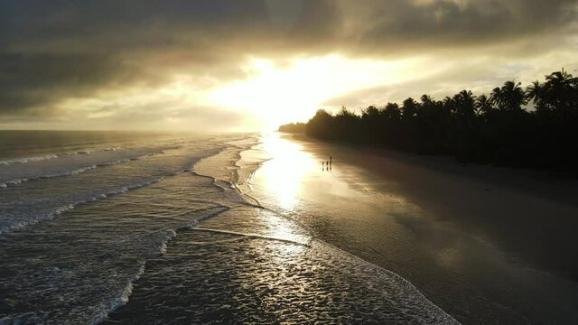 The Sematan Beach and Coastline of the most southern part of Sarawak and Borneo Island