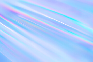 cool abstract blue holographic background of diagonal stripes in places with blur - obrazy, fototapety, plakaty