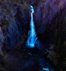 waterfall in the cave