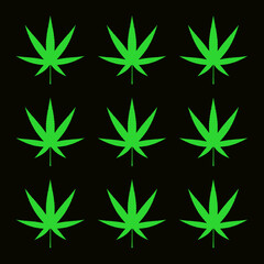 Fototapeta na wymiar Cannabis leaf art illustration wallpaper texture background design card icon