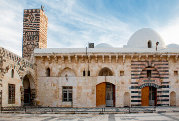An ancient archaeological mosque in Syria