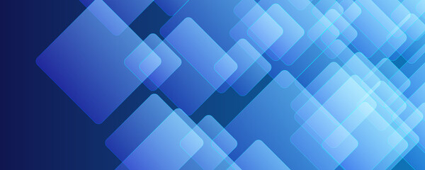 Fototapeta premium blue white abstract background. Futuristic background. Abstract white square shape with futuristic concept background
