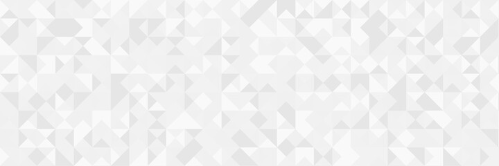 Obraz premium White square pattern. White silver geometric universal background for business presentation . Abstract elegant seamless pattern. Minimalist empty triangular BG. Halftone monochrome cover. 2021