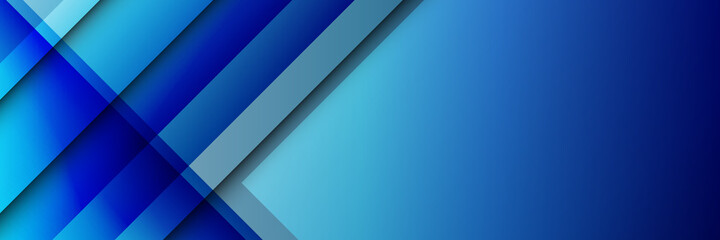 Obraz premium Abstract shiny bright blue waves banner design. Abstract blue light 3D arrow direction on dark grey blank space design modern futuristic technology background vector illustration.