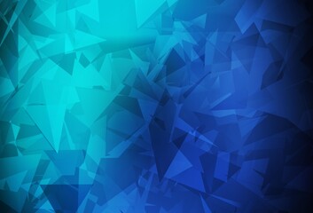 Fototapeta premium Dark Blue, Green vector template with chaotic poly shapes.
