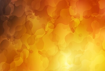 Light Orange vector template with chaotic shapes.