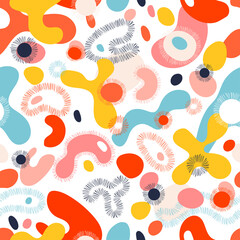 Colorful organic shapes. Abstract modern pattern. Vector