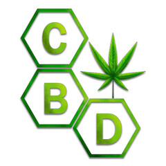 Green CBD oil icon shop product stamp art design illustration.