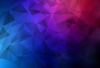 Dark Blue, Red vector layout with lines, triangles.