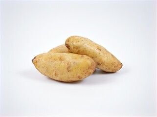 potatoes isolated on white background