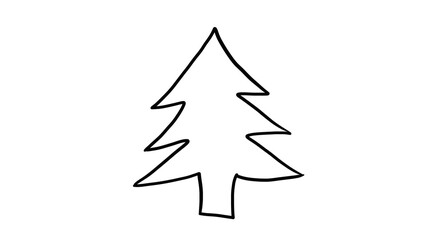 Obraz premium Simple line art heart and tree book art page illustration design.