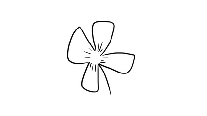 Simple line art heart and tree book art page illustration design.