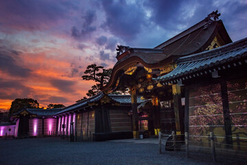 Fototapeta na wymiar Japanese Temple Night