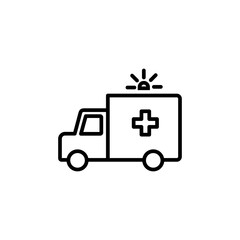Ambulance icon vector. ambulance truck icon vector. ambulance car