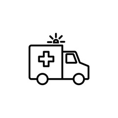 Ambulance icon vector. ambulance truck icon vector. ambulance car