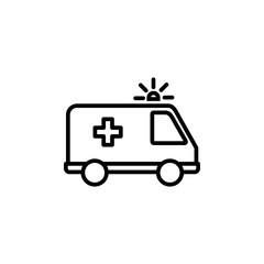 Fototapeta premium Ambulance icon vector. ambulance truck icon vector. ambulance car