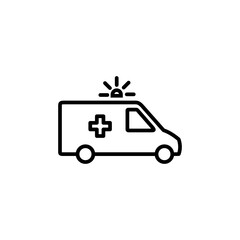 Ambulance icon vector. ambulance truck icon vector. ambulance car