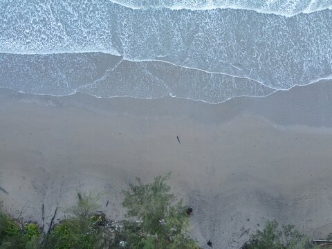 The Sematan Beach and Coastline of the most southern part of Sarawak and Borneo Island