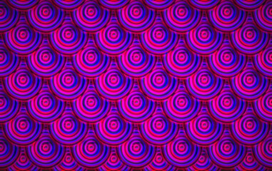 Obraz na płótnie Canvas Bright pattern of pink and purple rings. Abstract digital background and texture