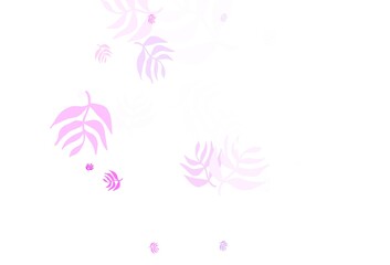 Obraz na płótnie Canvas Light Purple, Pink vector elegant pattern with leaves.