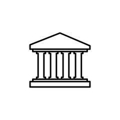 Bank icon vector. bank vector icon, museum, university