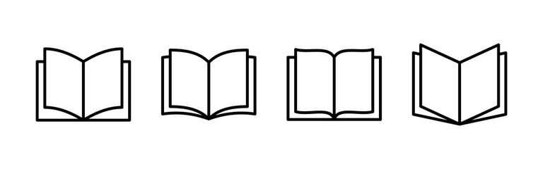 Book icon vector. open book icon vector. ebook icon