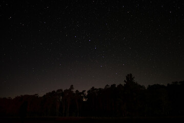 Night sky showing stars, constellations including the Big Dipper . Plenty of copy space room for...