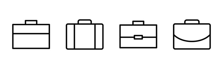 Briefcase icon vector. suitcase icon. luggage symbol.