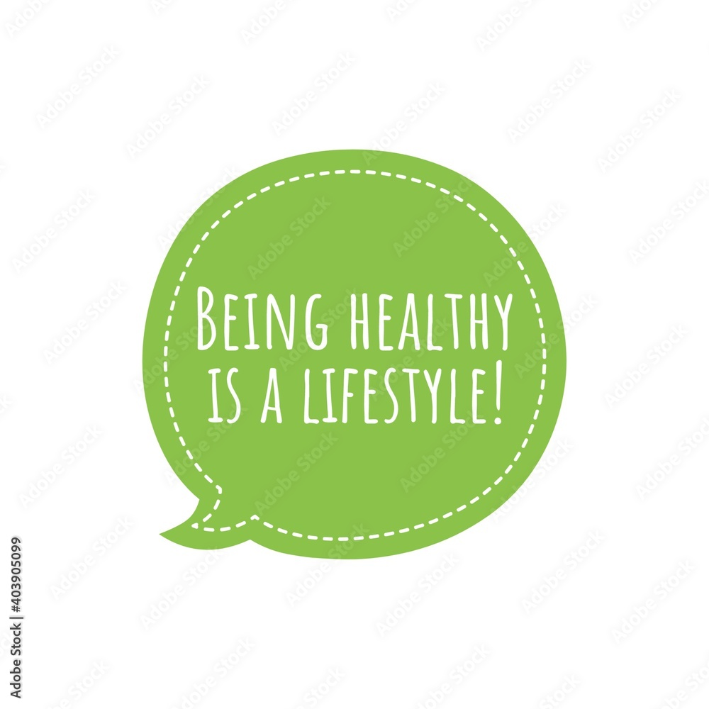 Canvas Prints ''Being healthy is a lifestyle'' Lettering