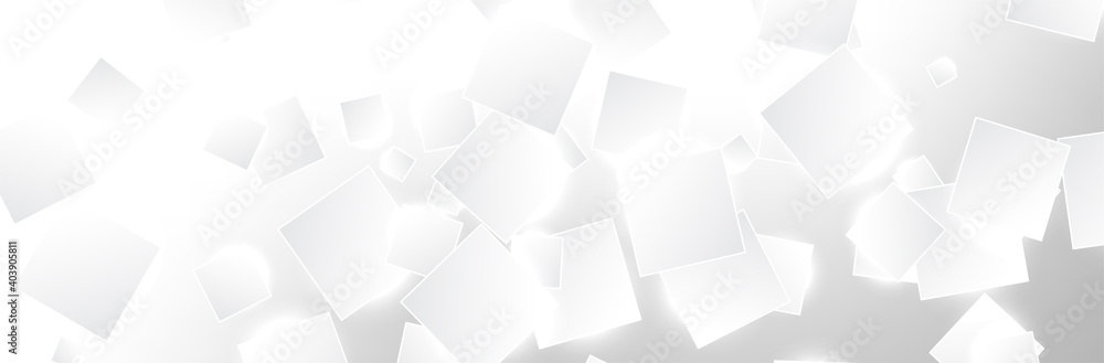 Poster abstract white background. geometric square pattern. bright gray backdrop. neutral calm vector illus